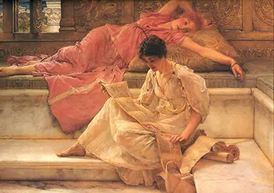 The Favourite Poet Lawrence Alma Tadema